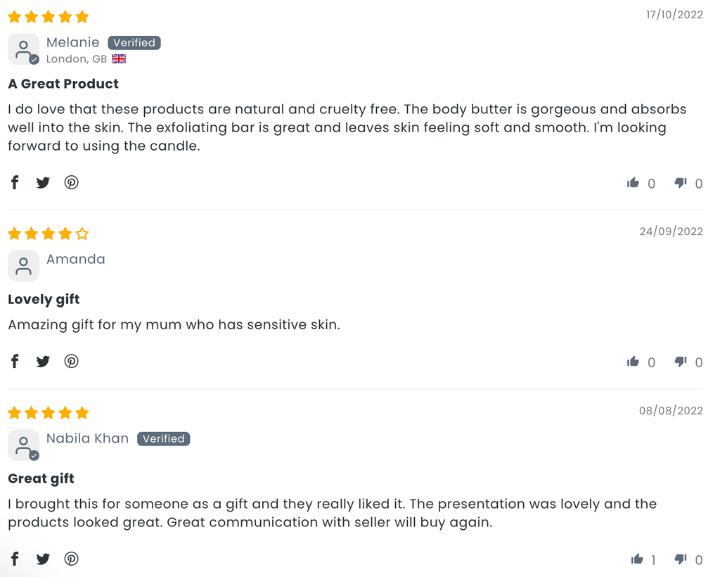 customer reviews of the 'And Relax...' Gift Set