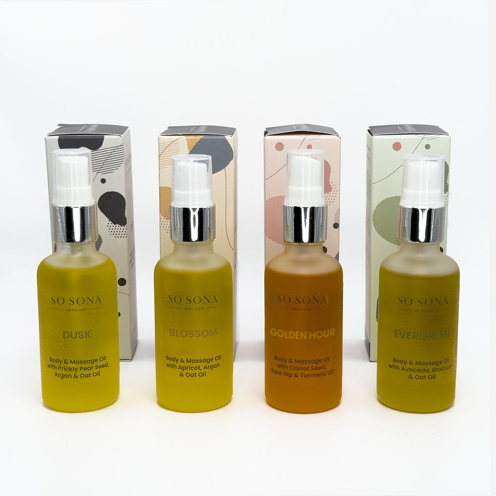 Range of body oils