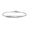 925 Sterling Silver Personalized Birthstone Bar Engraved Bracelet 6”-7.5” - onlyone