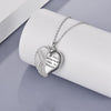 925 Sterling Silver Angel Wing Heart Cremation Jewelry Memorial Keepsake Urn Necklace
