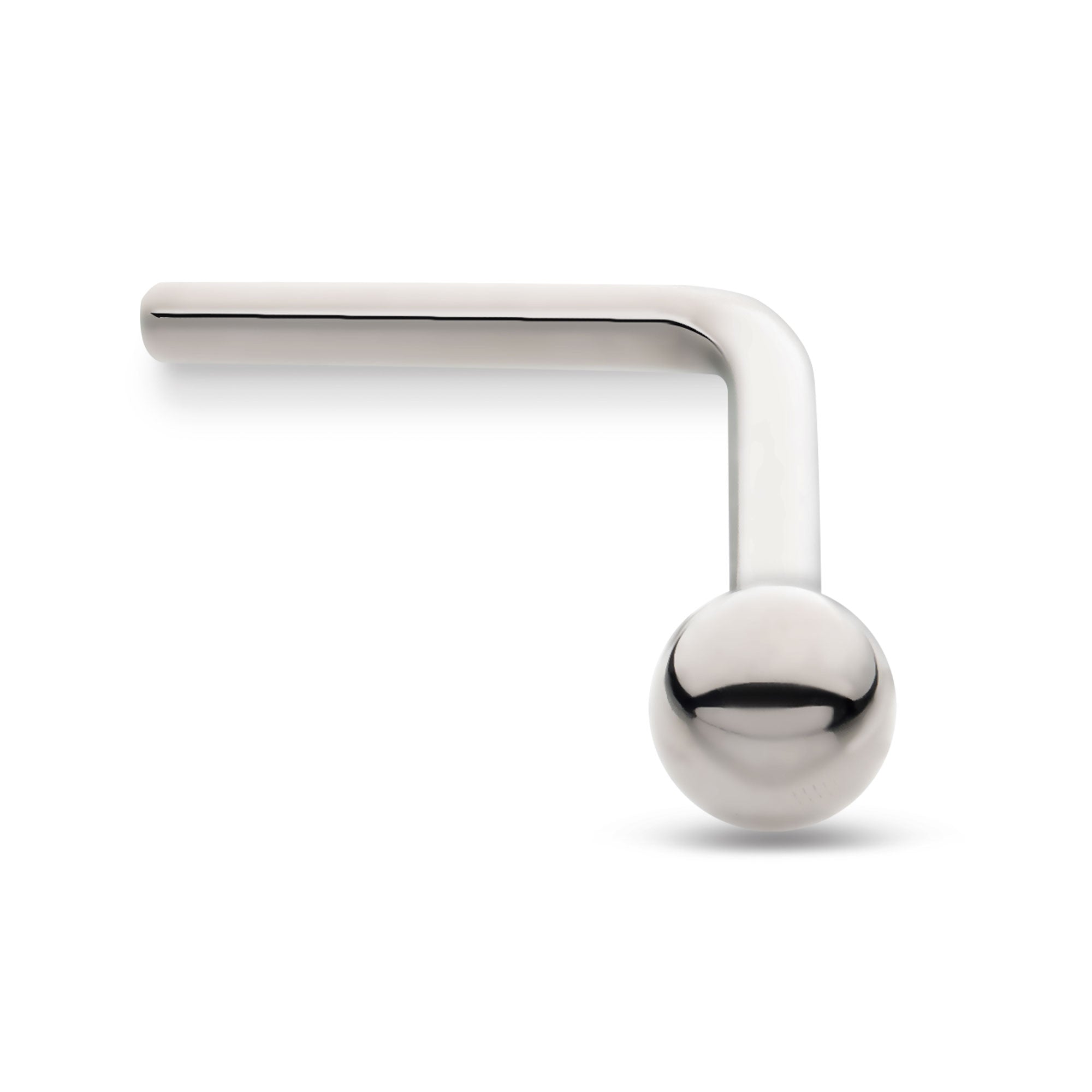 20G Titanium Ball L-Shape Nose Pin