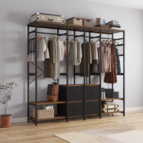 Clothes rack, multiple storage racks