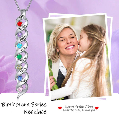 925 Sterling Silver Custom Birthstone Necklace