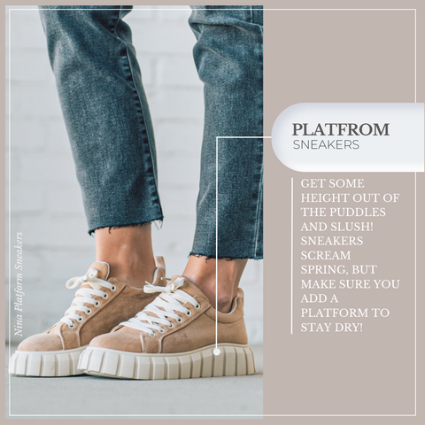 platform suede neutral sneakers
