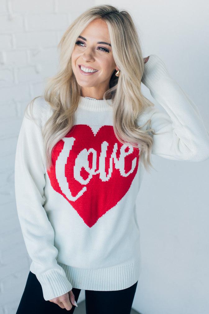 Conversation Heart Eyelash Sweater – RubyClaire Boutique