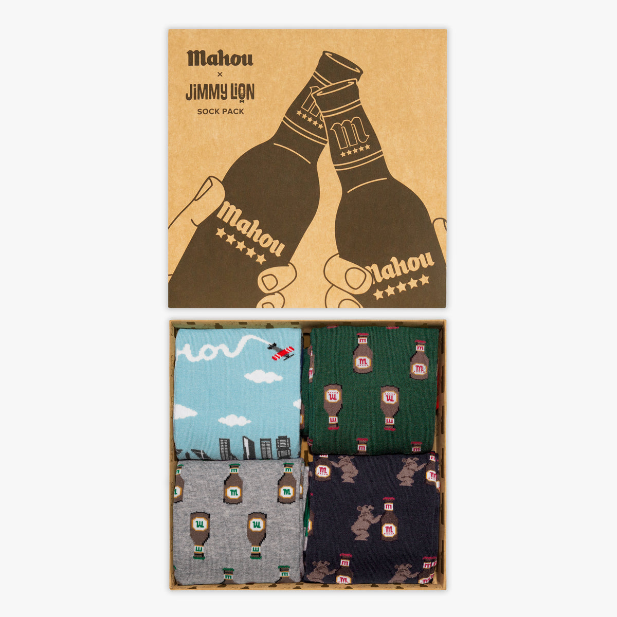 Vandalir gráfico Becks Mahou Beer Gift Pack | 4 Designs | Jimmy Lion