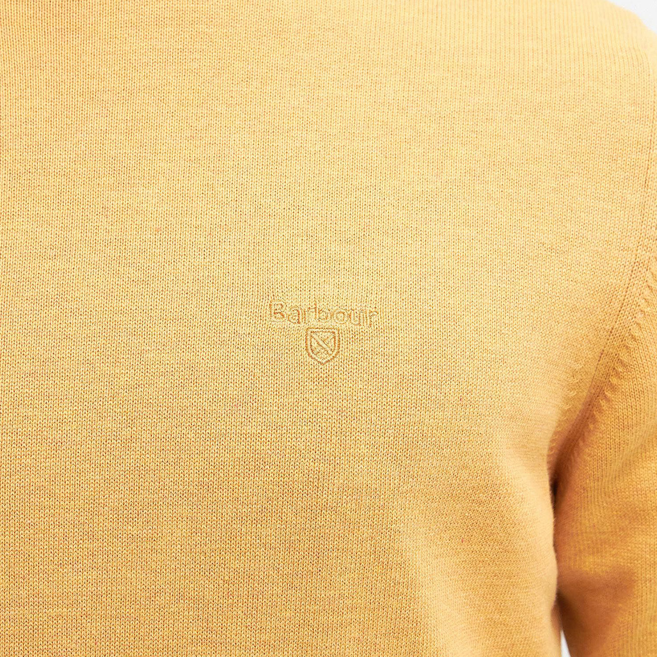 Barbour Pima Cotton Crew Neck Knit Honey Gold