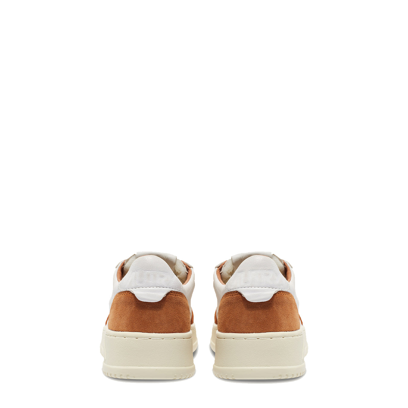 Autry Womens Medalist Low Trainers White Goatskin / Caramel Suede