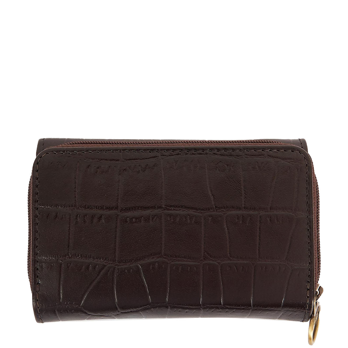 Barbour Faux Croc French Purse Classic Black Cherry