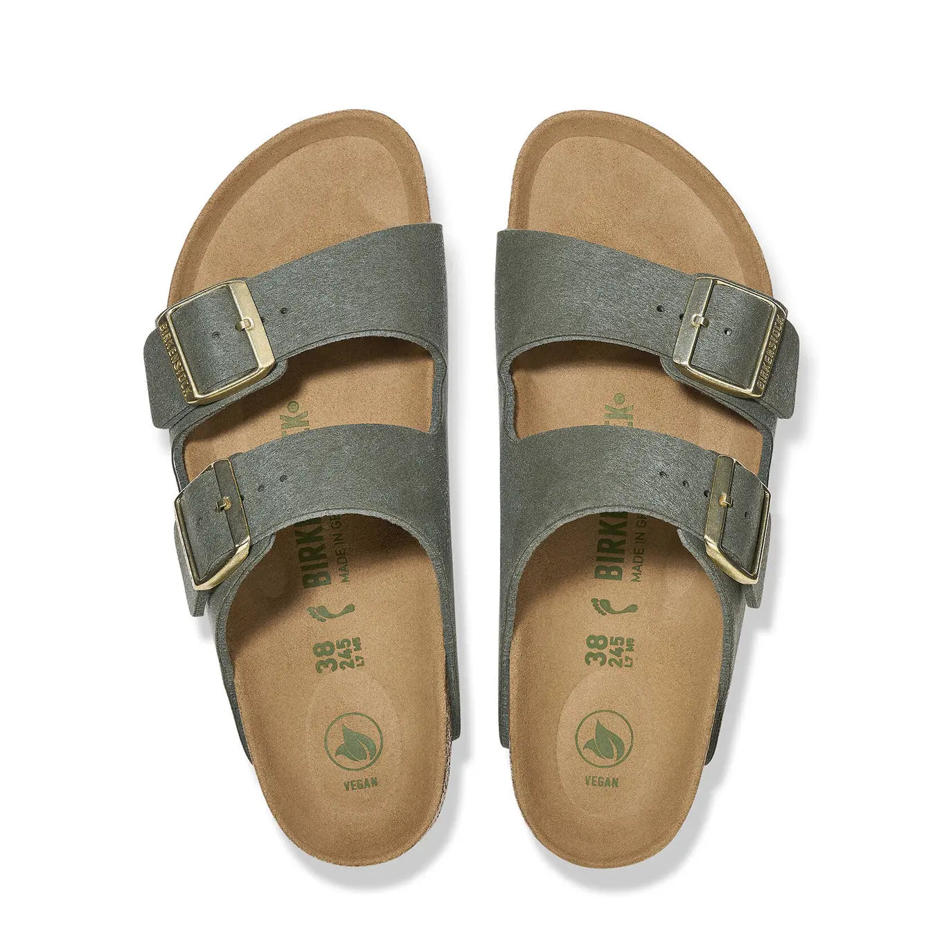 Birkenstock Womens Arizona Vegan Narrow Fit Soft Thyme