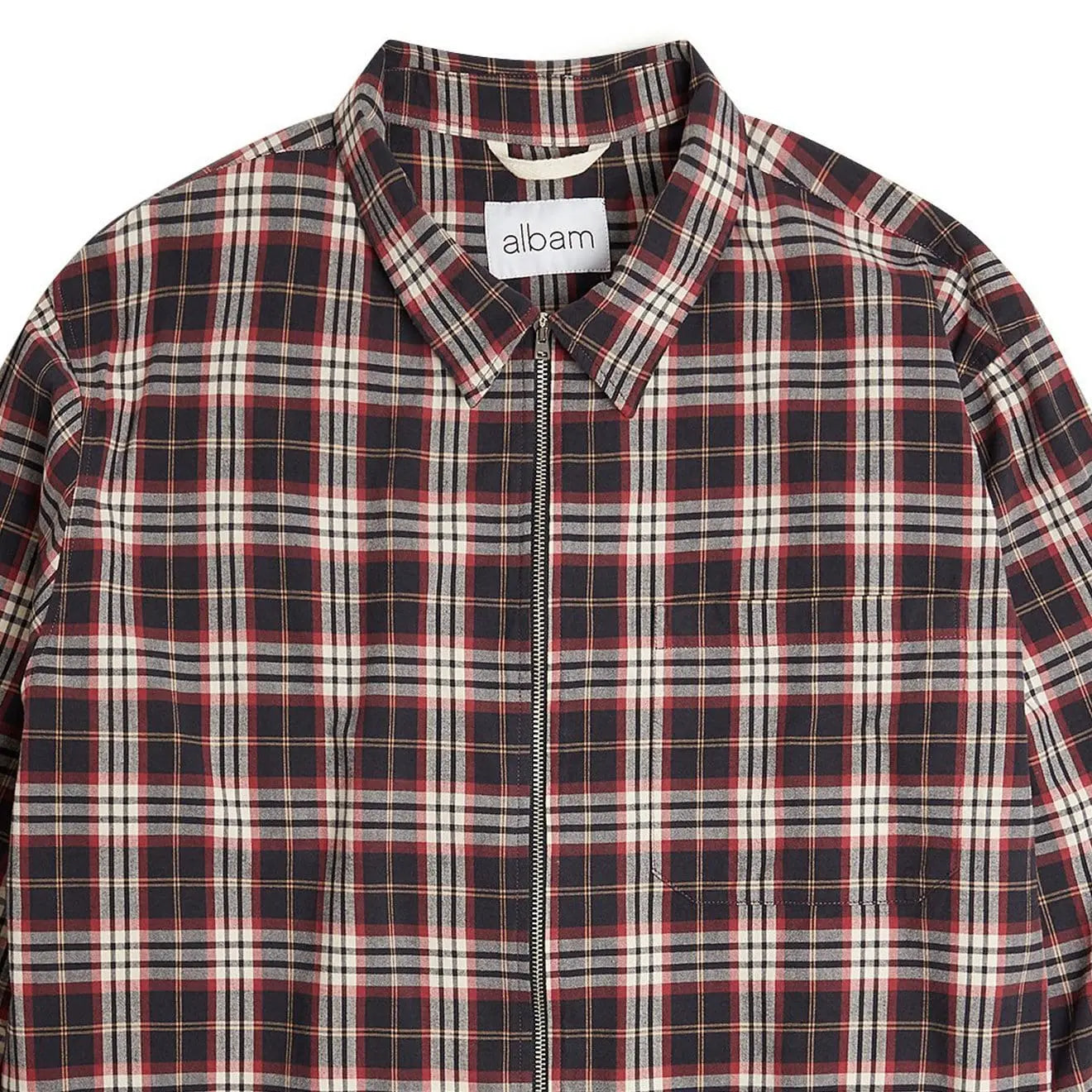 Albam Brushed Flannel Blake Jacket Charcoal Tartan Check