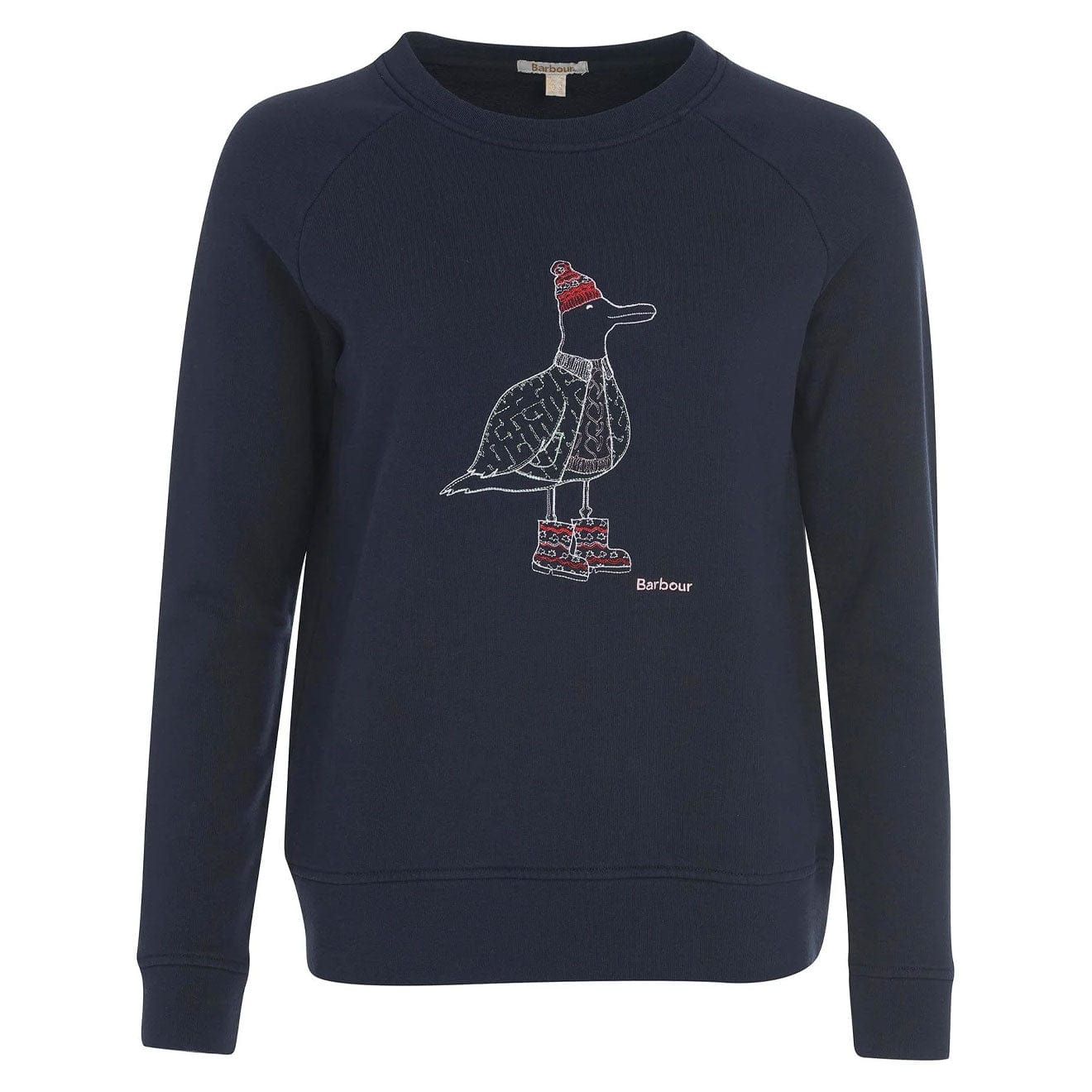 Barbour Womens Saddle Overlay Sweat Navy