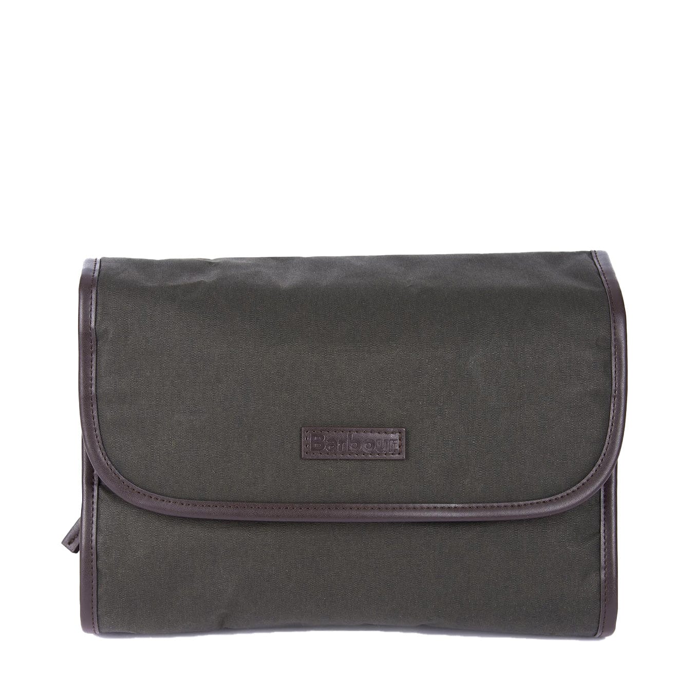 Barbour Wax Hanging Wash Bag Olive