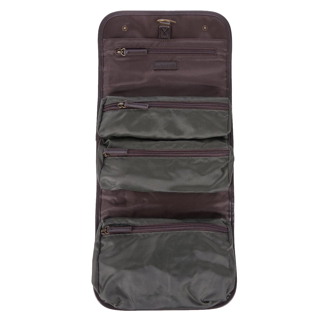 Barbour Wax Hanging Wash Bag Olive