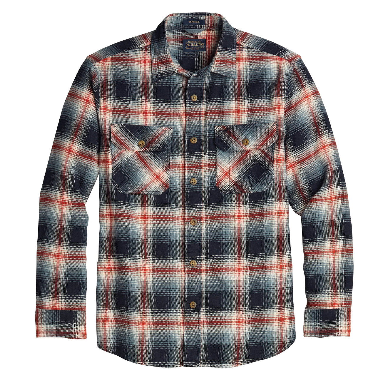 Pendleton Burnside Flannel Shirt Navy / Ivory / Red Plaid – Parasol Store