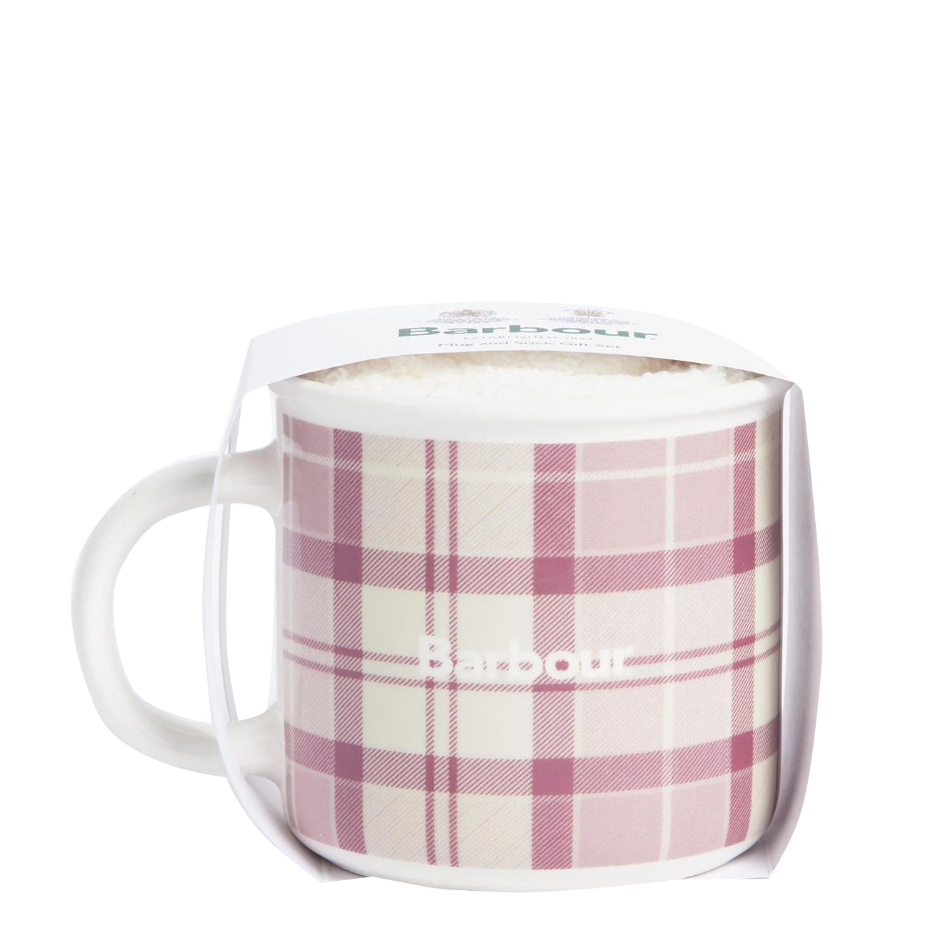 Barbour Womens Mug Sock Gift Set Dewberry