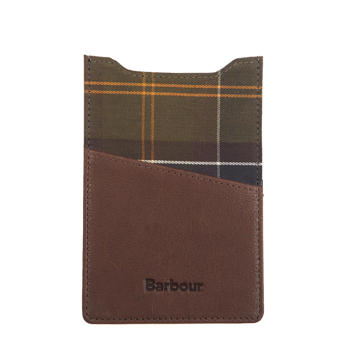 Barbour Phone and Card Pouch Dark Brown