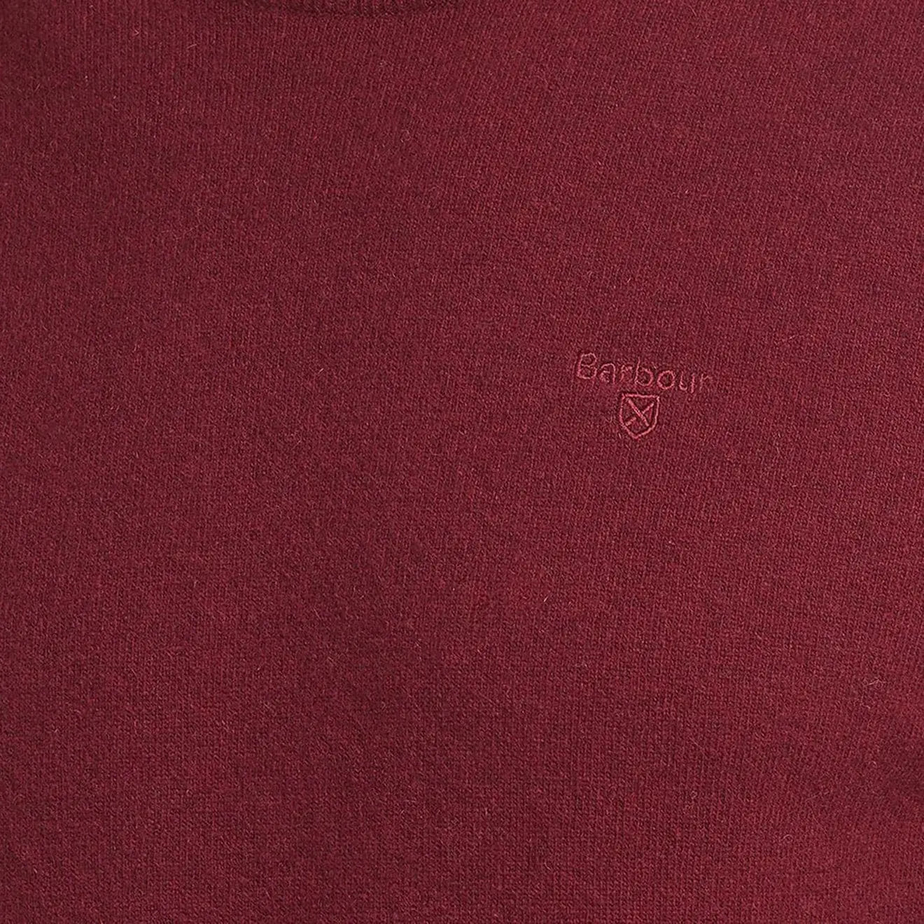 Barbour Essential Lambswool Crew Neck Ruby