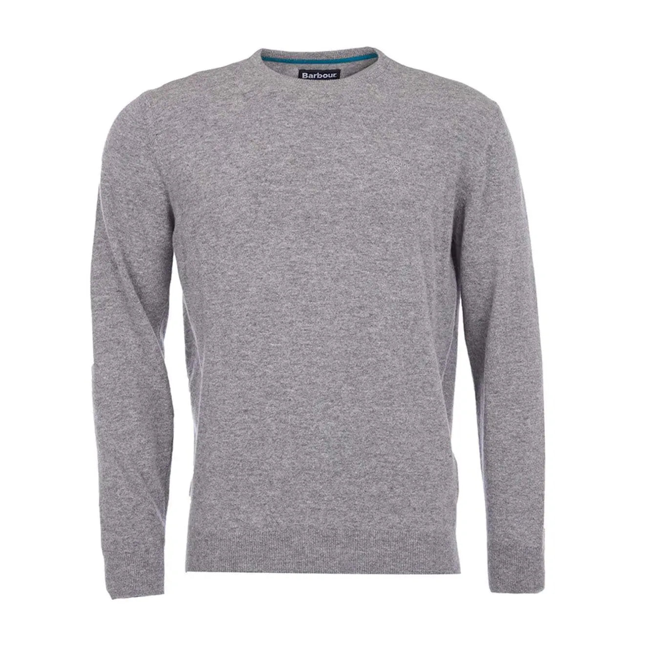 Barbour Essential Lambswool Crew Neck Sweater Grey Marl