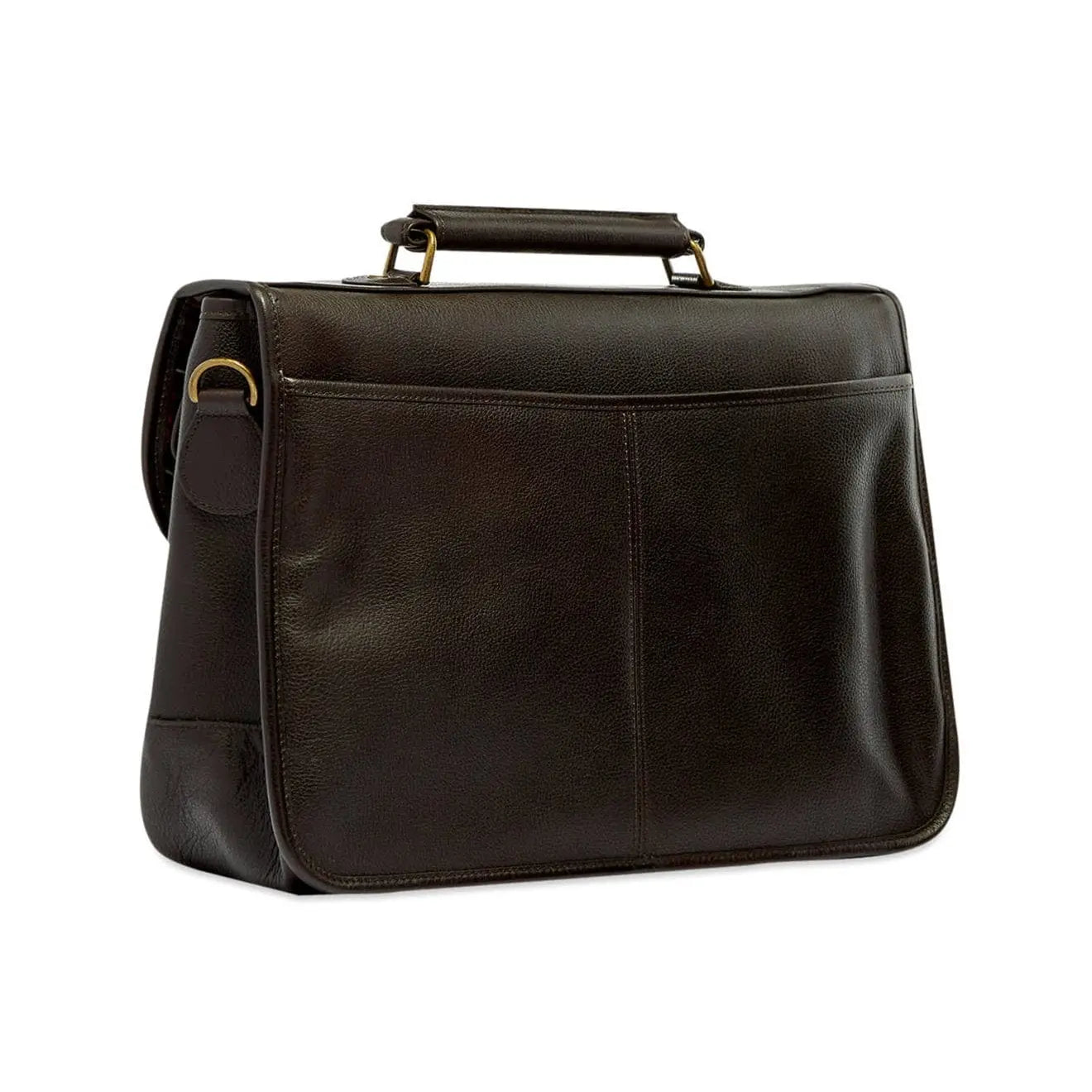 Barbour Leather Briefcase Chocolate