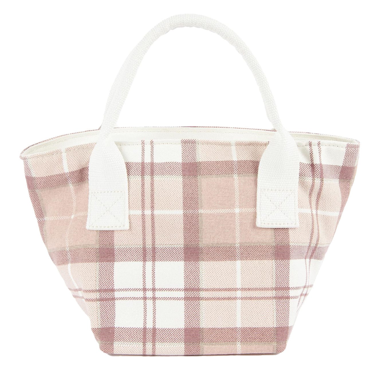 Barbour Leathen Tote Bag Dewberry Tartan