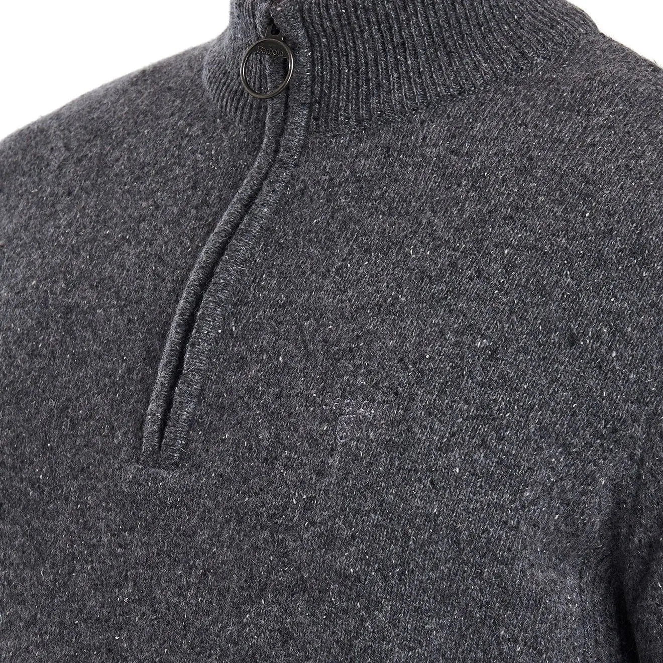 Barbour Tisbury Half Zip Knit Grey