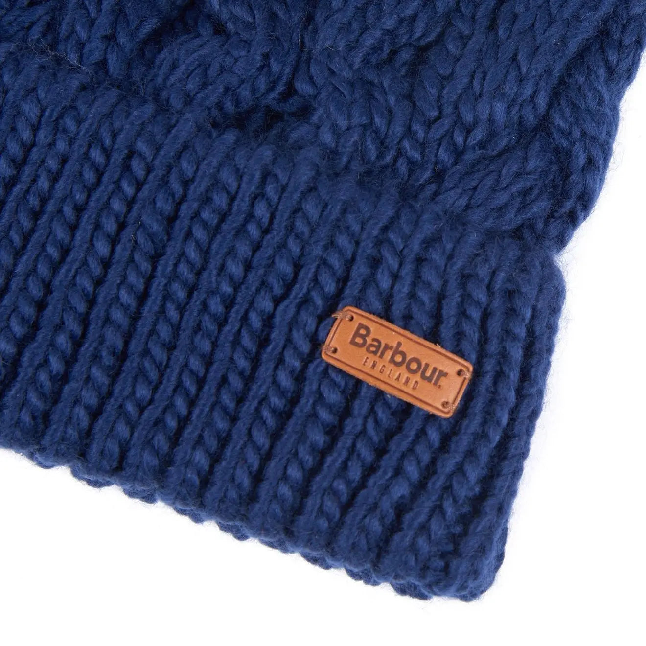 Barbour Womens Penshaw Beanie Hat Navy