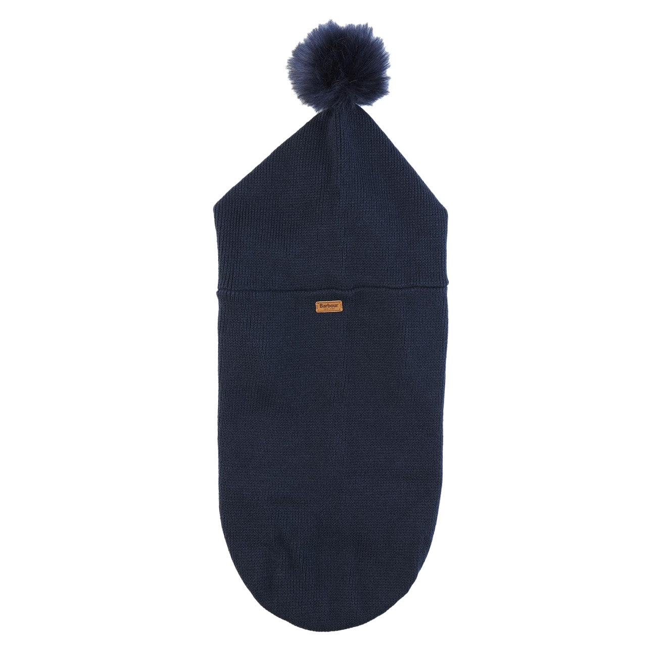 Barbour Hooded Pom Dog Jumper Navy