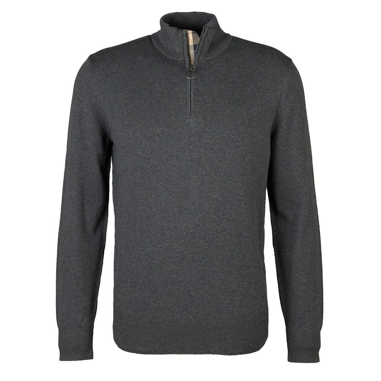 Barbour Taines Half-Zip Knitted Sweatshirt Charcoal Marl