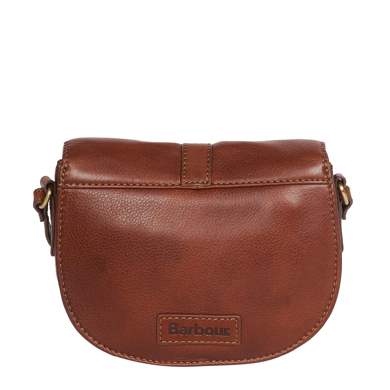 Barbour Womens Laire Leather Saddle Bag Brown