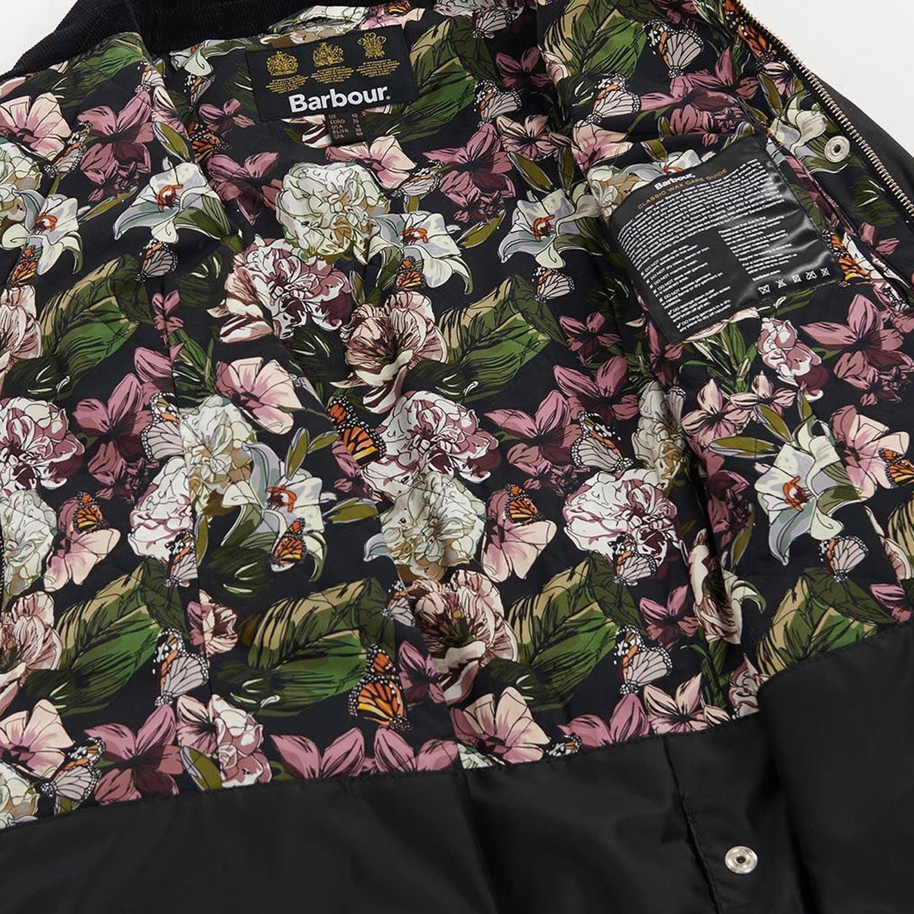 Barbour Womens Pendula Wax Jacket Black / Renaissance Floral