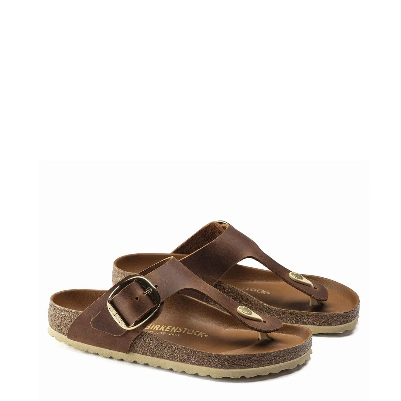 Birkenstock Womens Gizeh Big Buckle Sandal Cognac