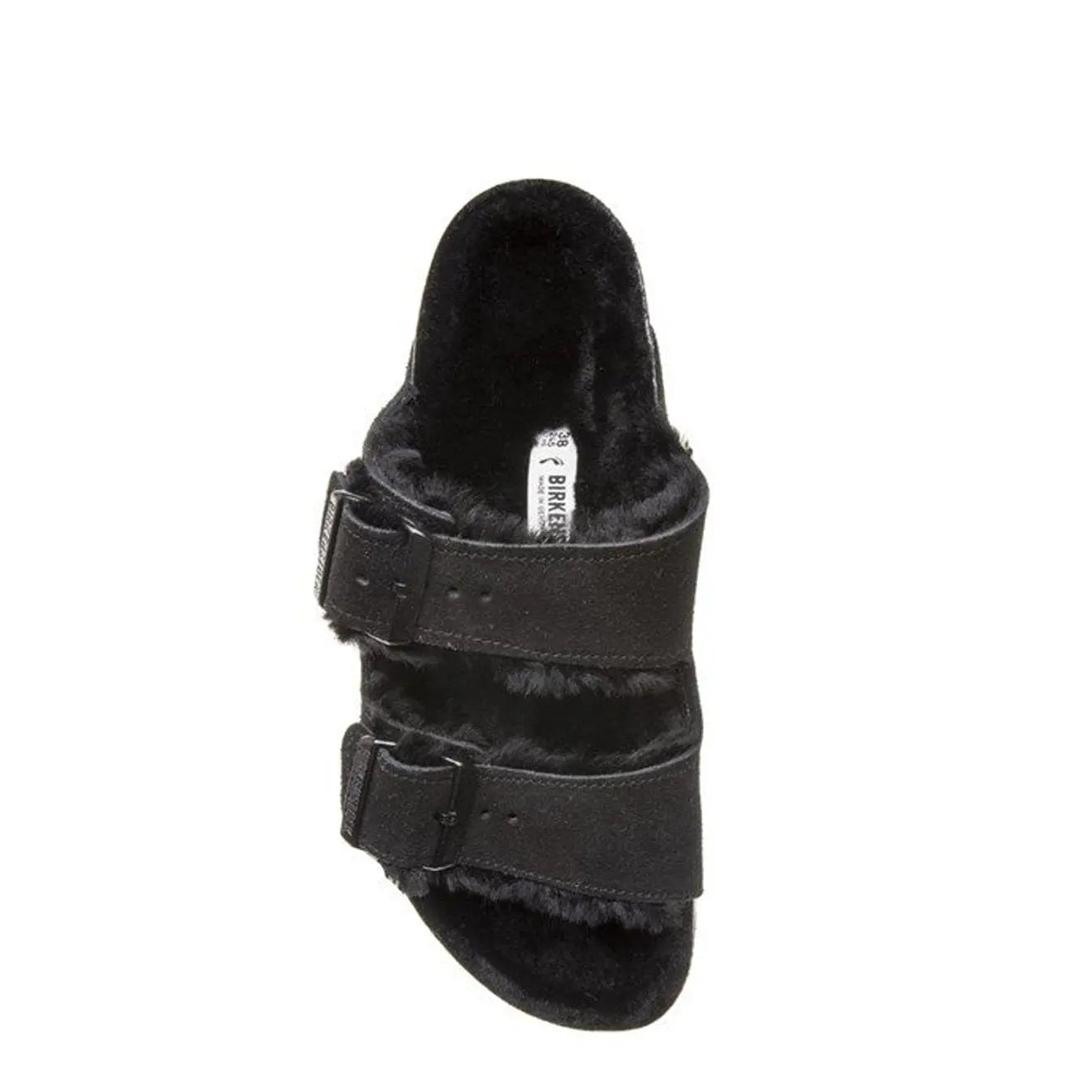 Birkenstock Womens Arizona Fur Black Suede