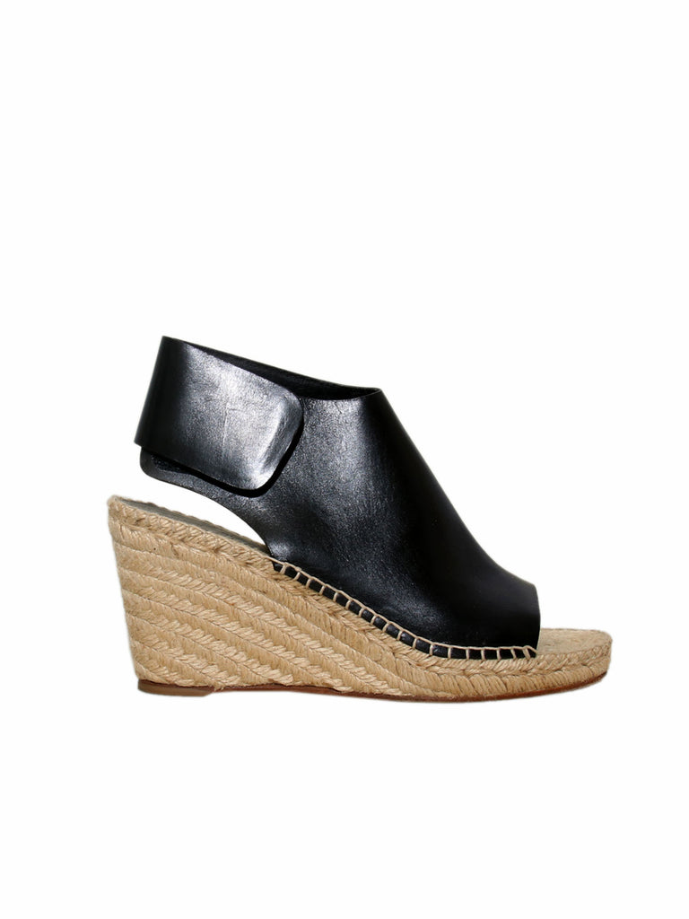 Pre-owned Leather Espadrille Wedge 