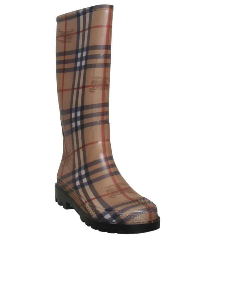 burberry haymarket rain boots