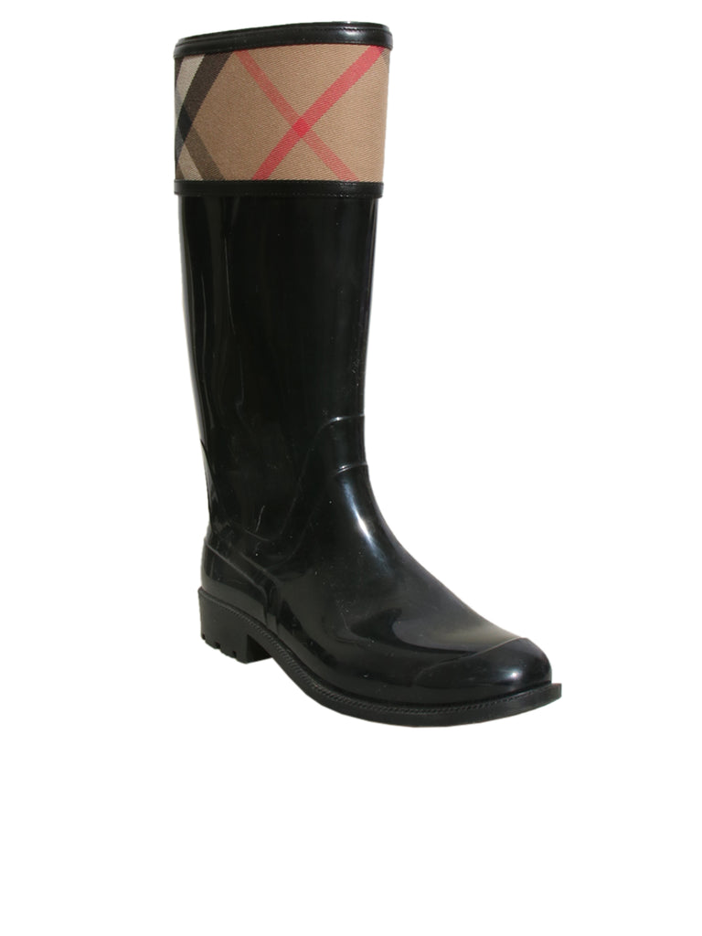 Pre-owned Burberry Nova Check Pattern Rain Boots – Sabrina's Closet