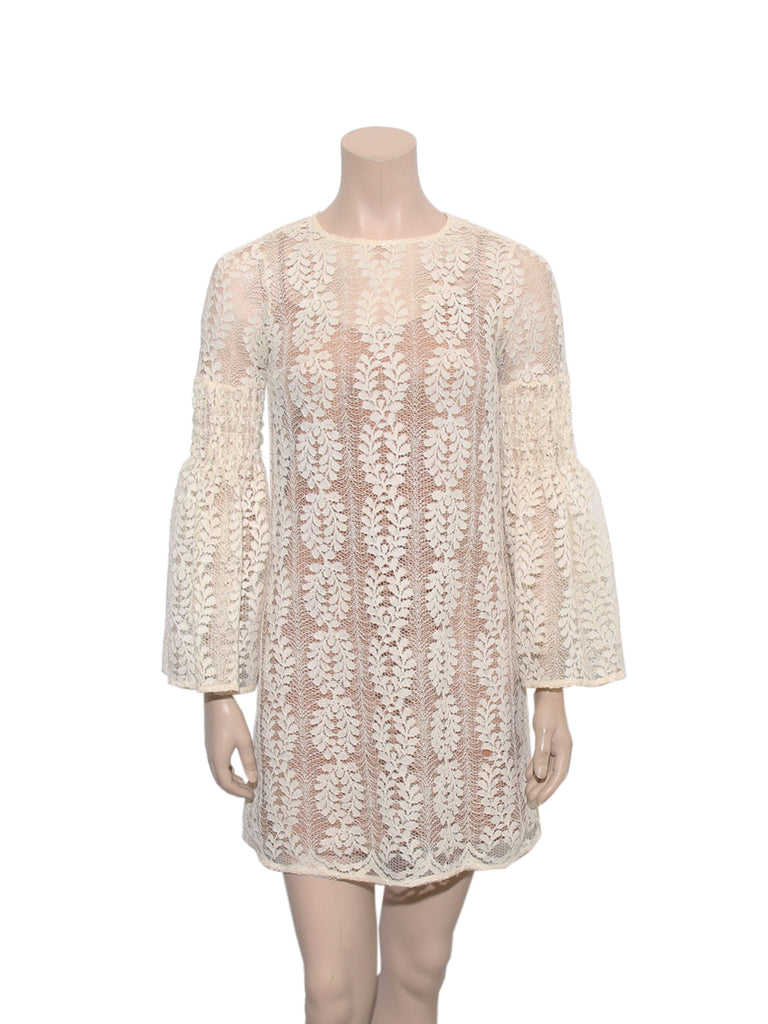 michael kors white crochet dress