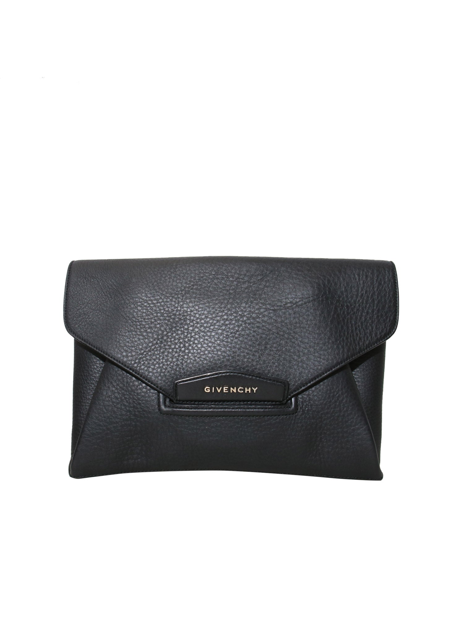 Givenchy Black Leather Envelope Antigona Clutch Givenchy