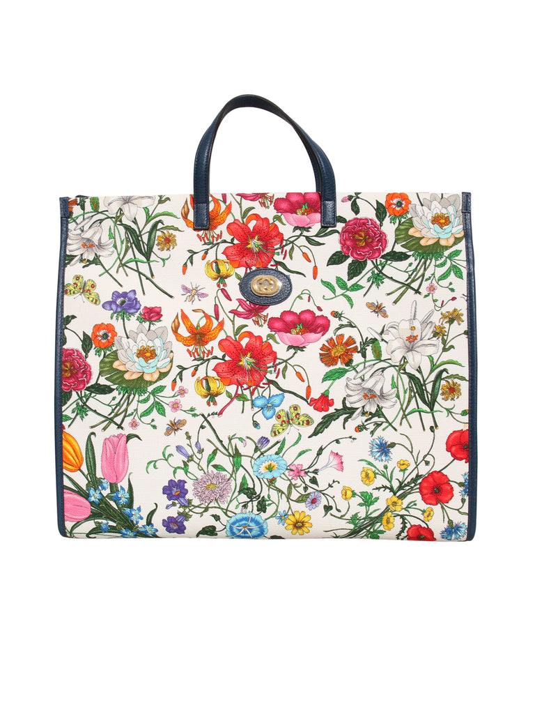 gucci flora tote bag