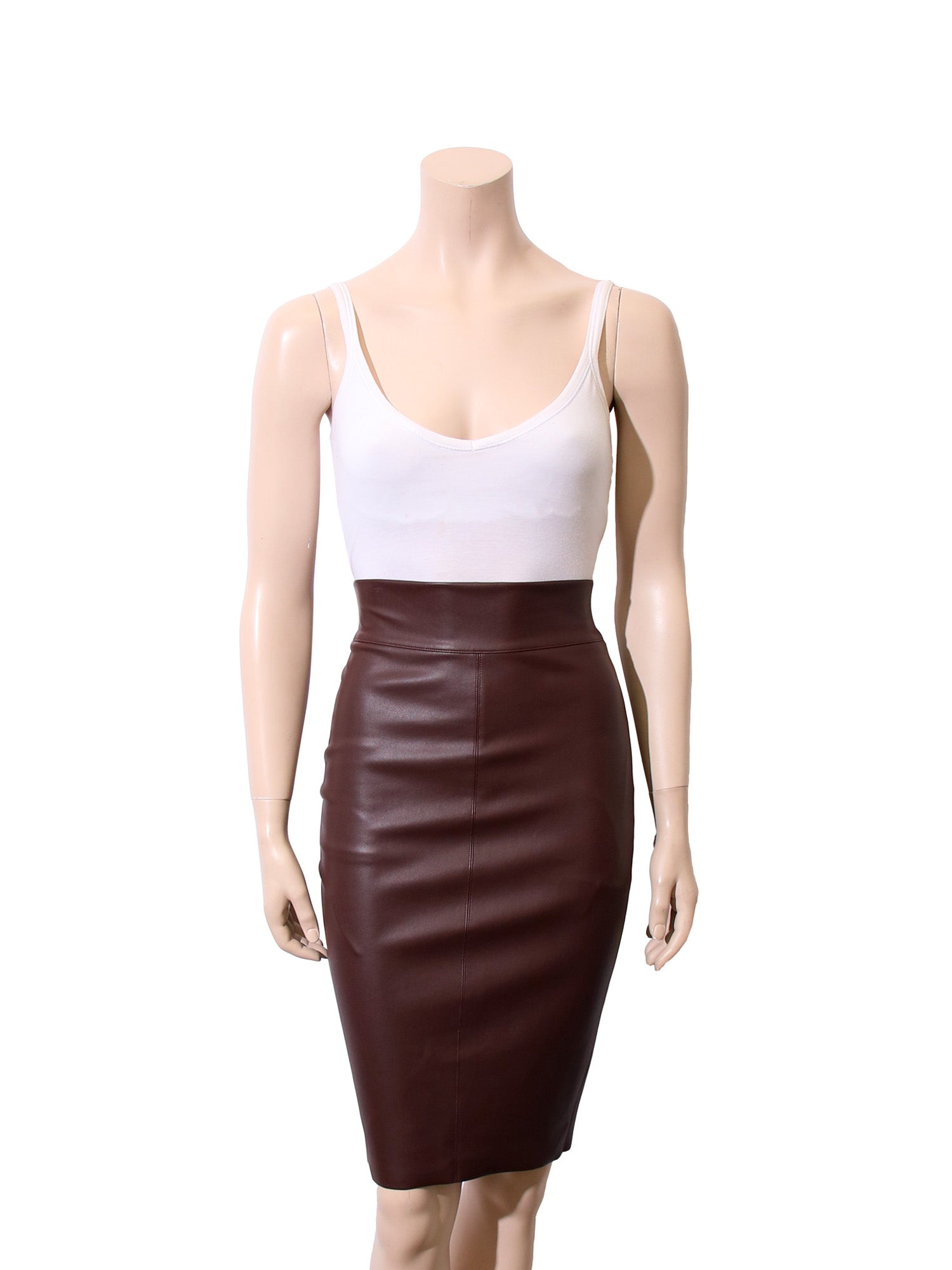 Vegan Leather Pencil Skirt