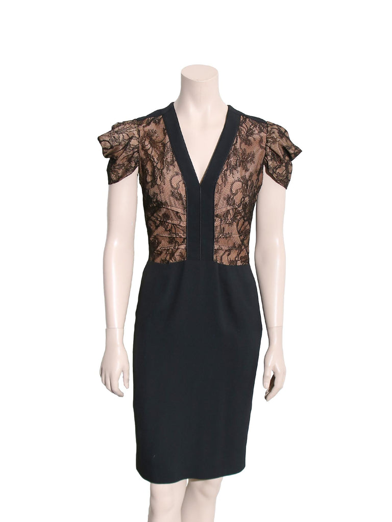 red valentino black lace dress