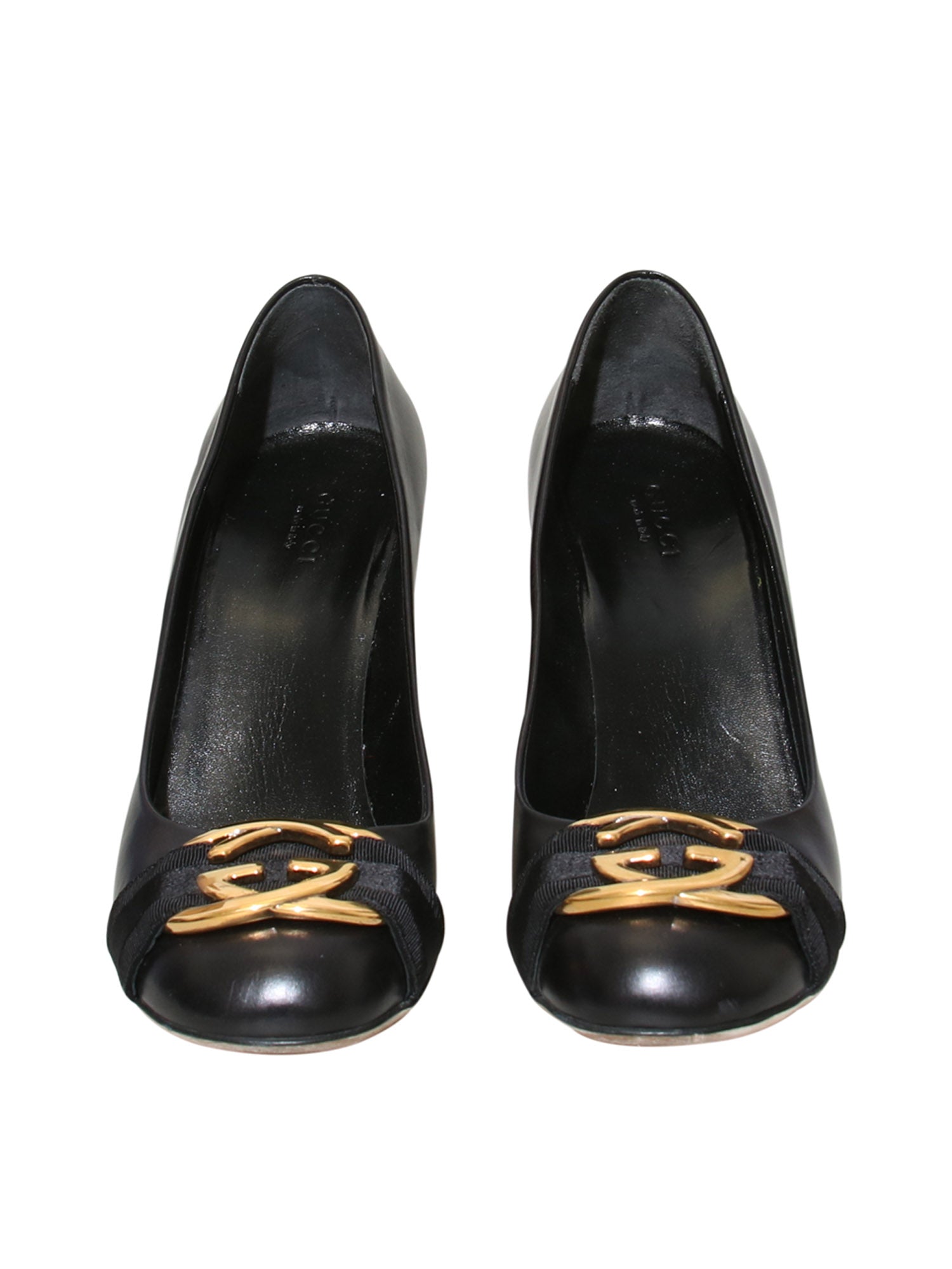 Pre-owned Gucci Logo Leather Pumps – Sabrina's Closet