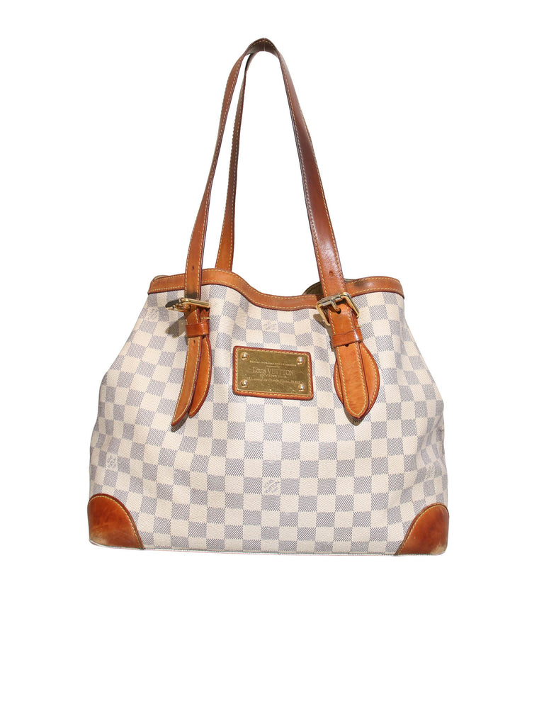 Pre-owned Louis Vuitton Damier Azur Hampstead Tote Bag – Sabrina&#39;s Closet