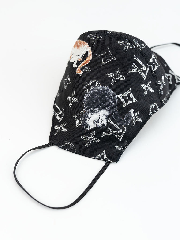 Recycled Louis Vuitton x Grace Coddington Fabric Face Mask – Sabrina&#39;s Closet