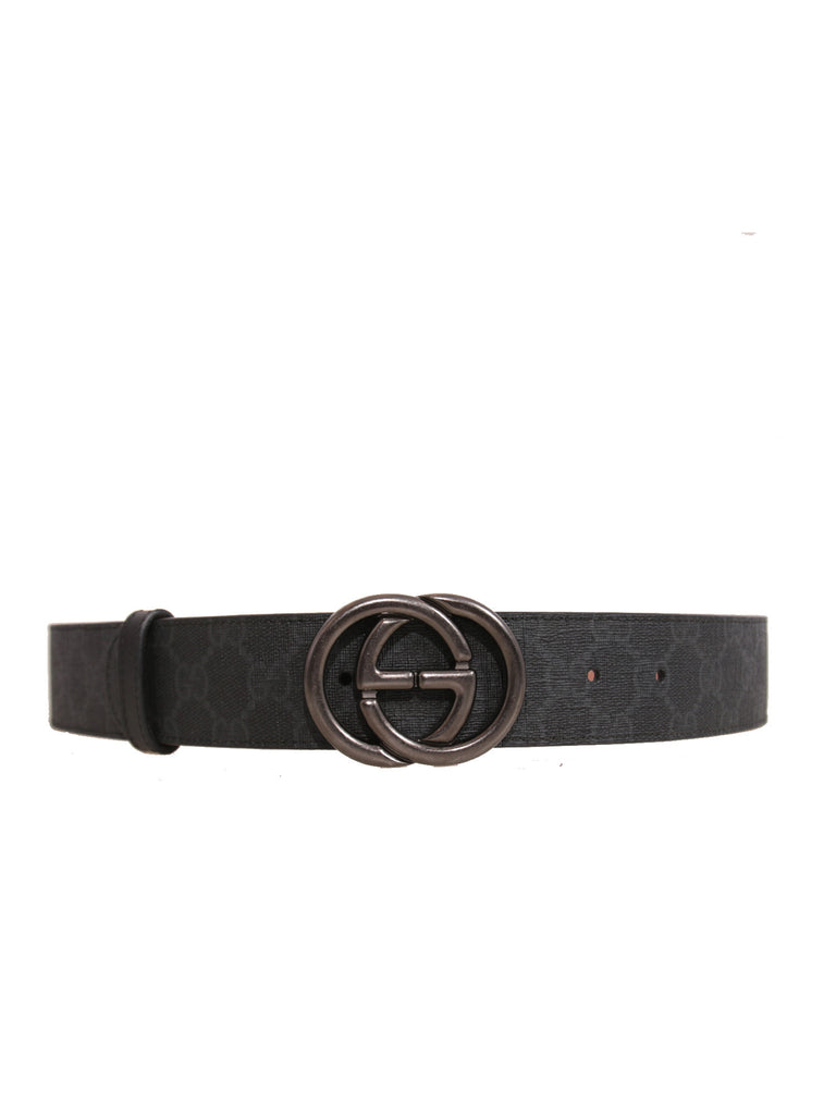 gucci black monogram belt