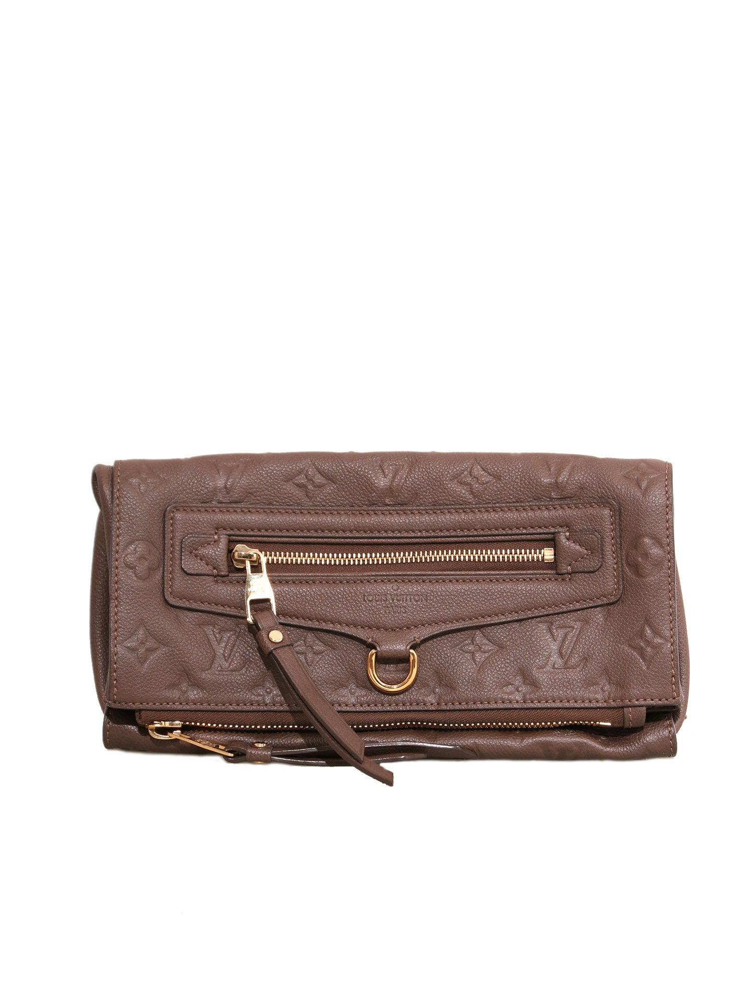  Louis Vuitton Monogram Empreinte Taupe Petillante Clutch