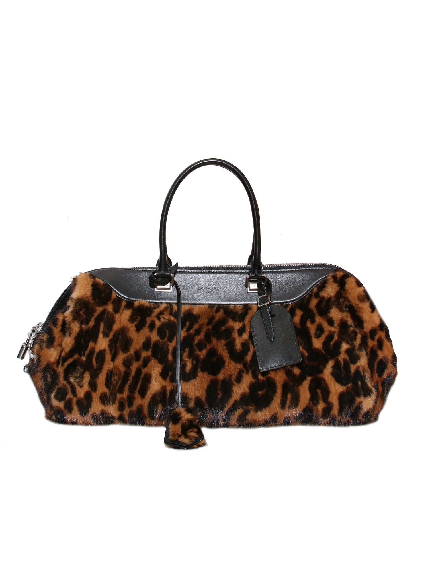 Pre-owned Louis Vuitton Leo East West Leopard Mink Tote