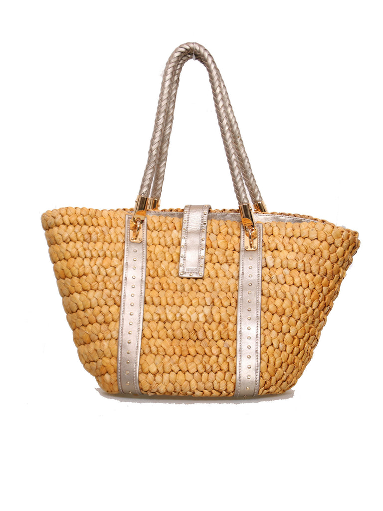 michael kors santorini straw tote