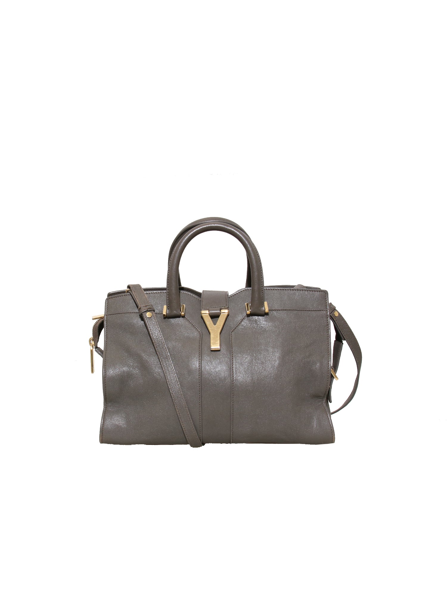 Yves Saint Laurent Grey Calfskin Leather Small Cabas ChYc Bag - Yoogi's  Closet