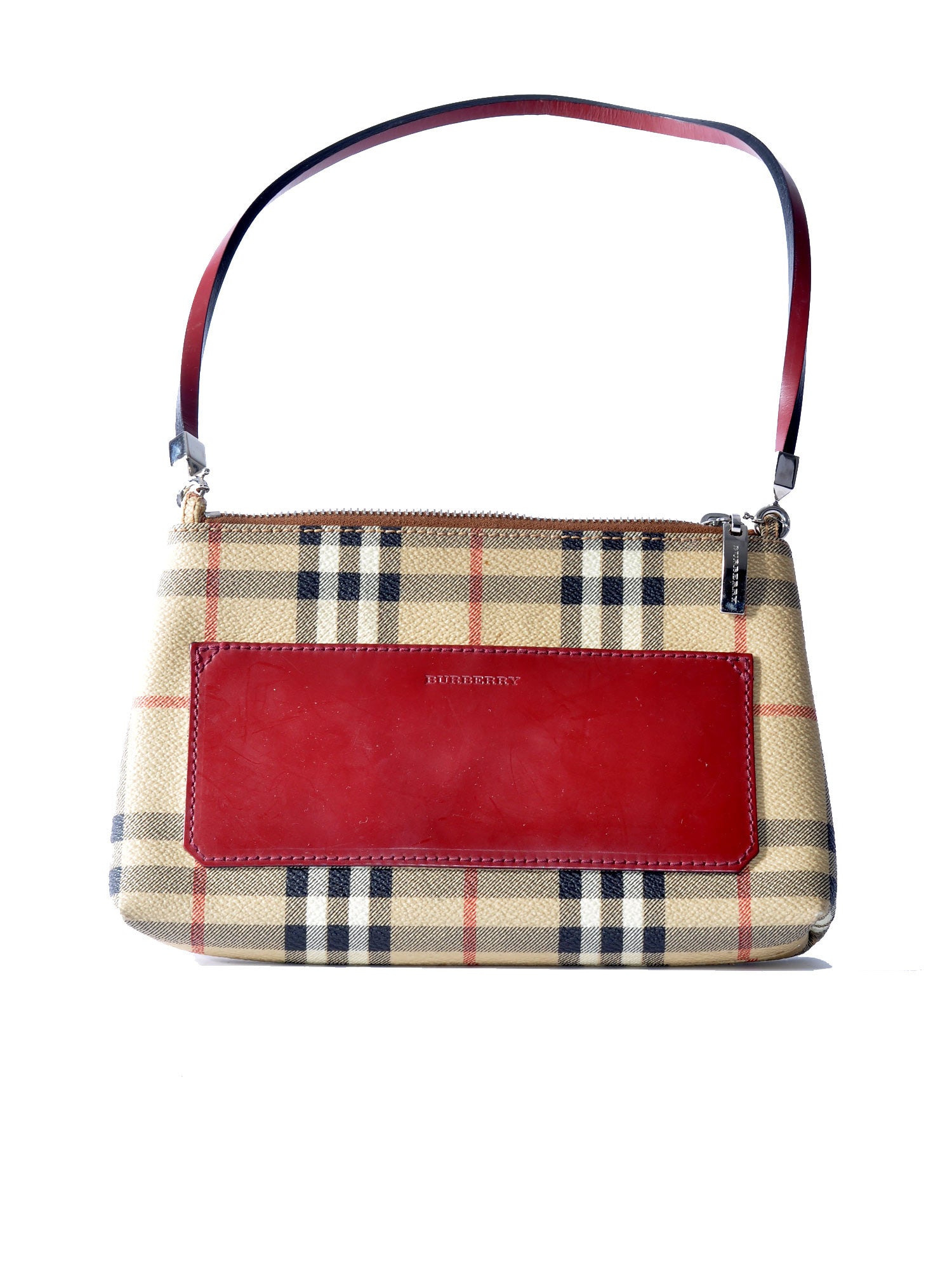 Pre-owned Burberry Haymarket Check Shoulder Bag